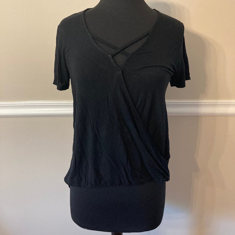 Mossimo Supply Co. Black Fold-over Top